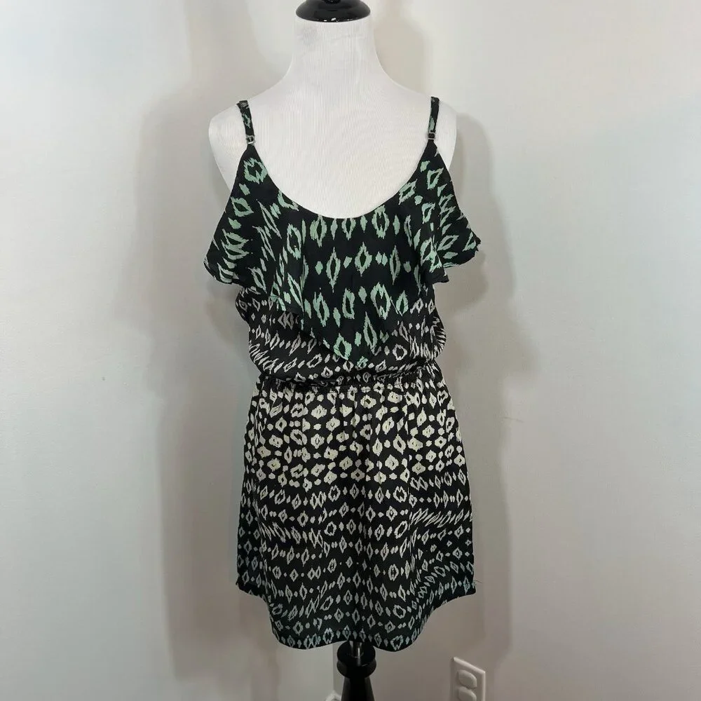Gypsy 05 100% Silk Dress Womens XS Tie Dye Hippie Boho Festival Leopard Print